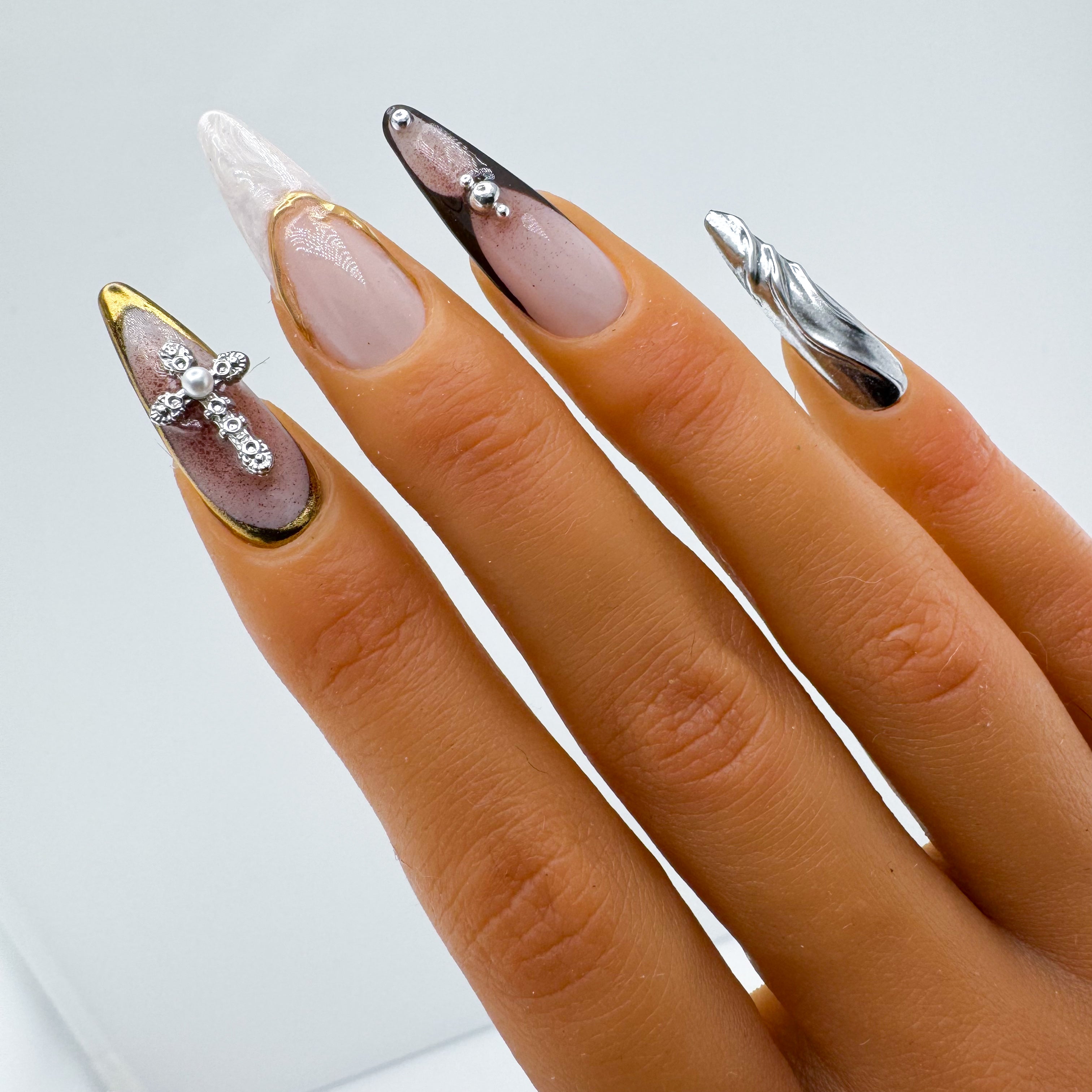 3D Gold and Silver Chrome Mix