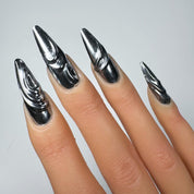 3D Silver Swirls in Full Chrome