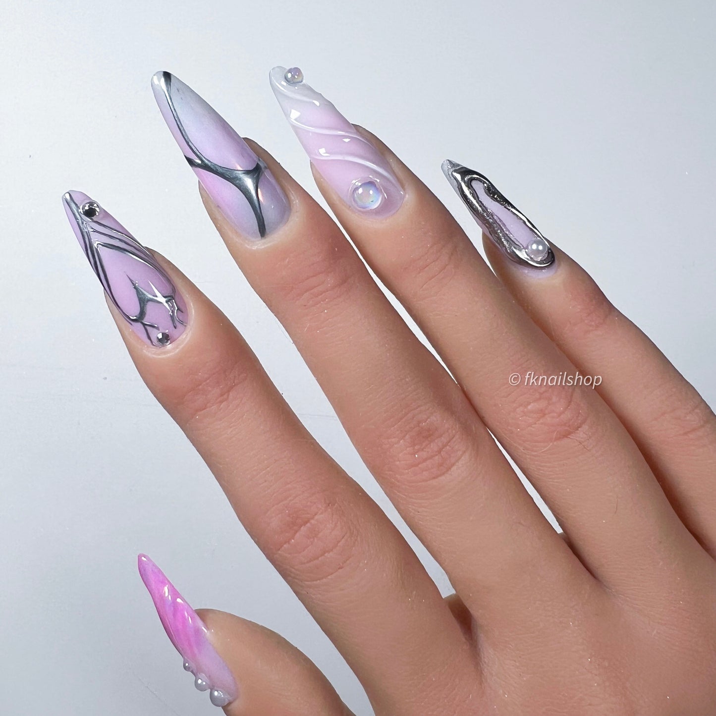 3D Pink and White Mix