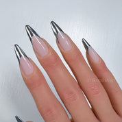 Silver Chrome French Tip