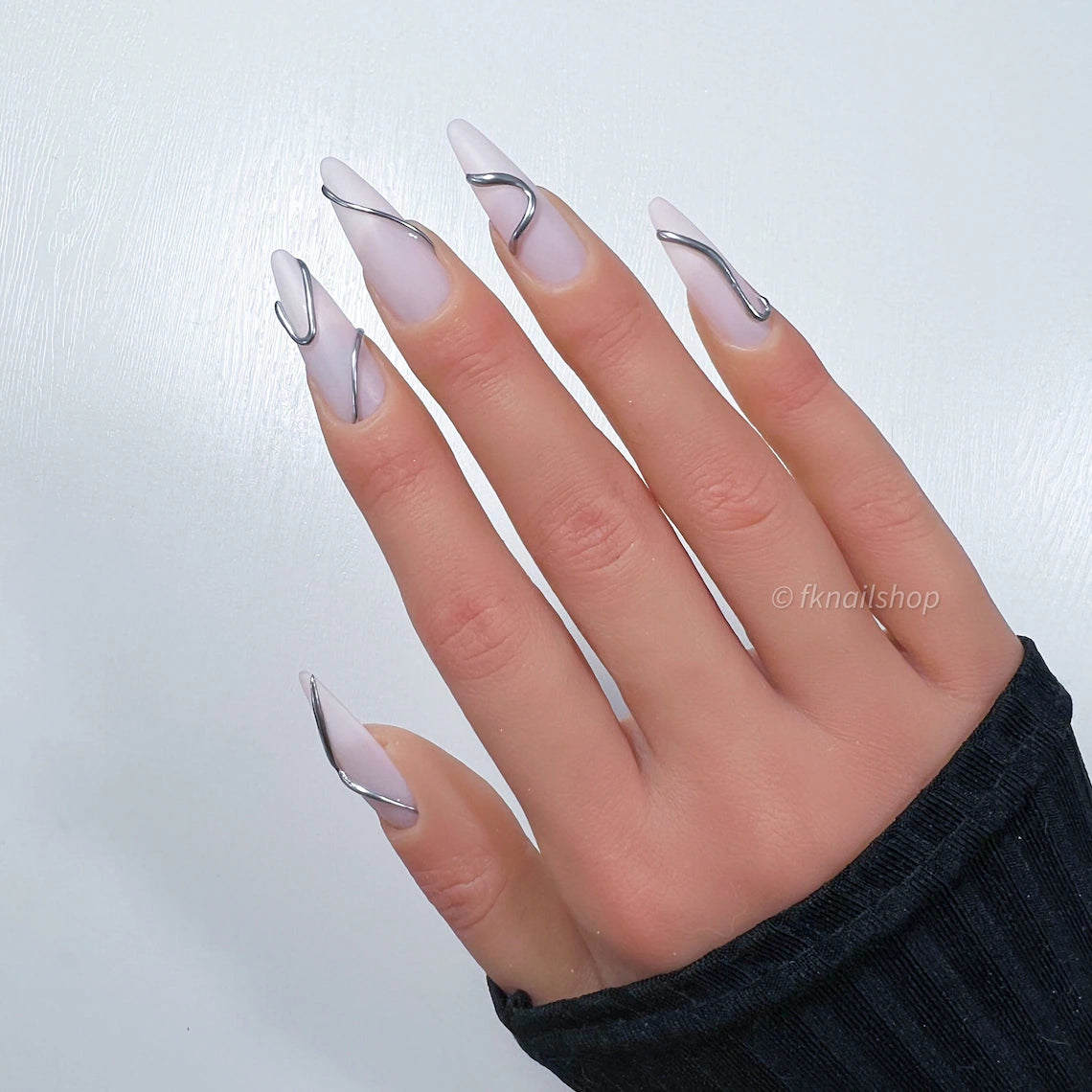 3D Silver Chrome Swirls