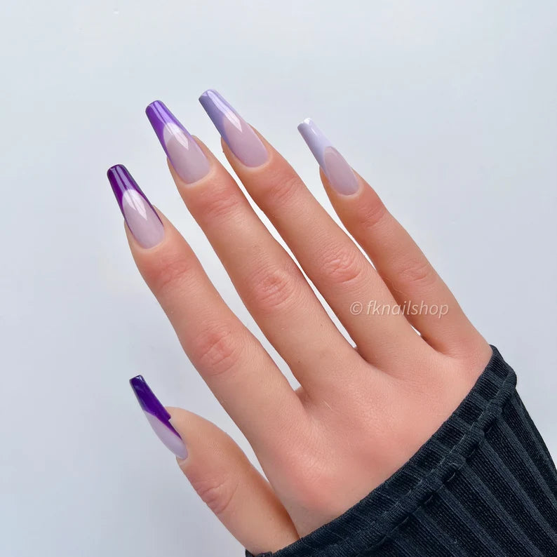 Purple Ombre French Tip