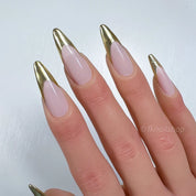 Gold Chrome French Tip