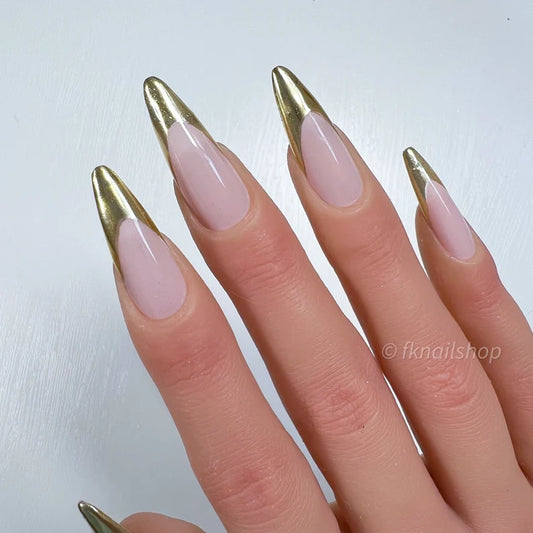 Gold Chrome French Tip