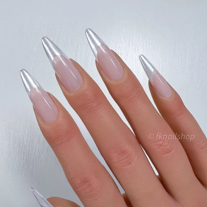 White Chrome French Tip