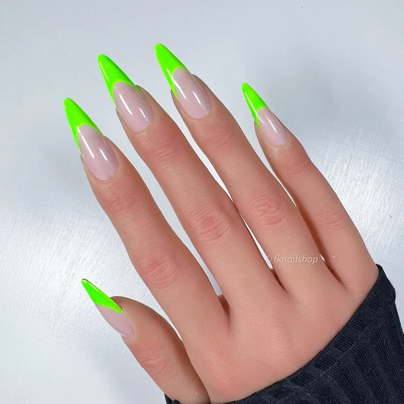 Neon Green French Tip