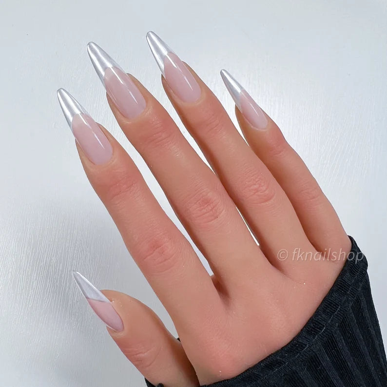 White Chrome French Tip