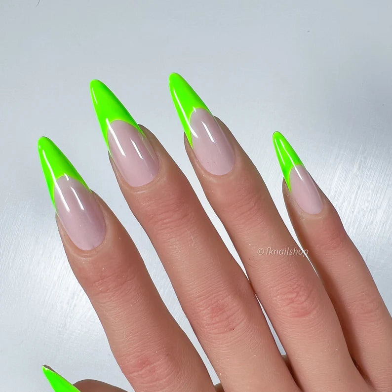 Neon Green French Tip