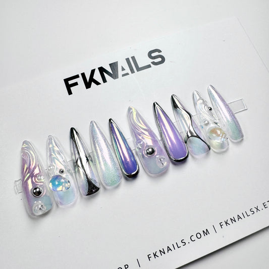 3D Lavender Aurora and Chrome Mix